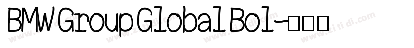 BMW Group Global Bol字体转换